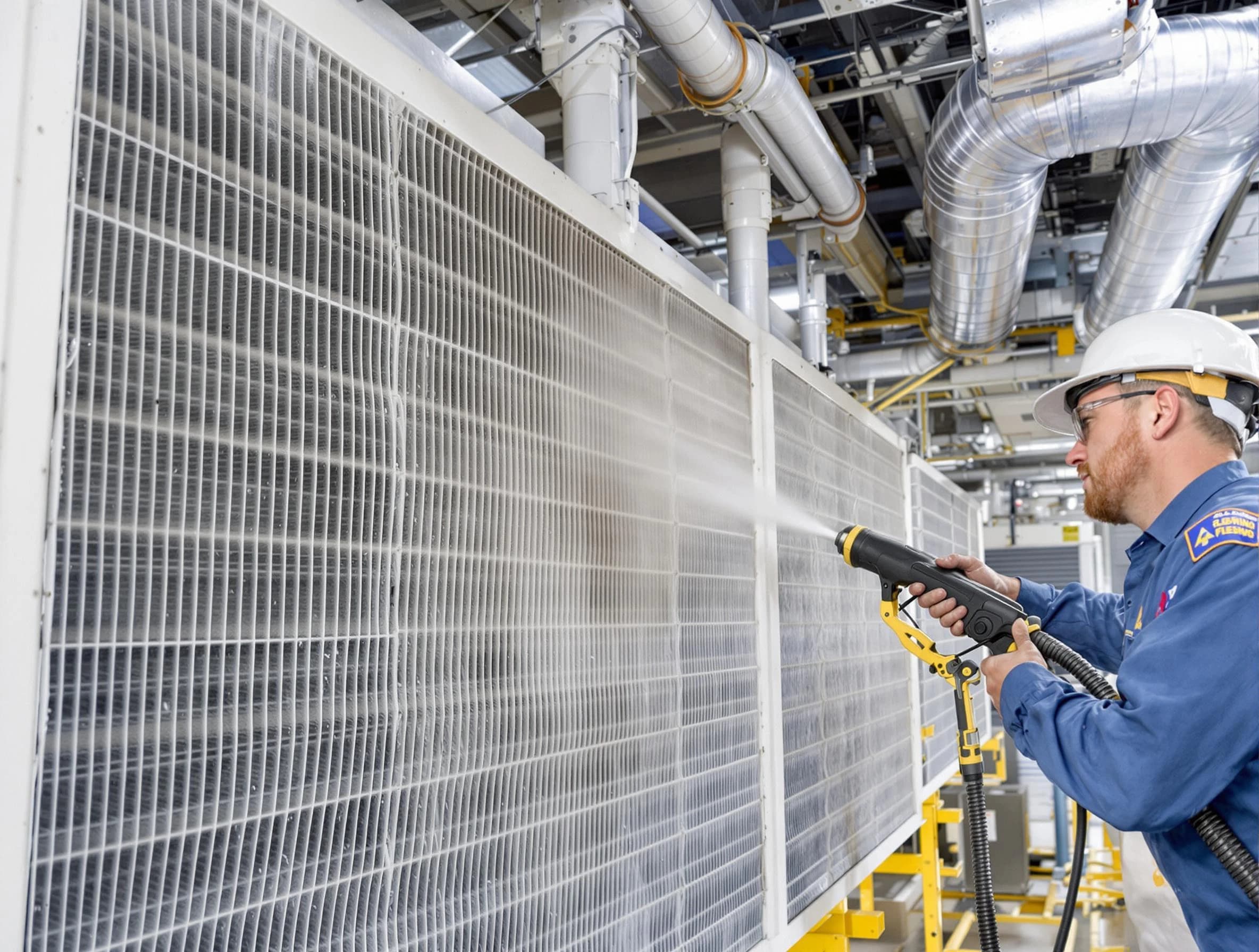 Professional commercial coil cleaning by Dracut Air Duct Cleaning in Dracut