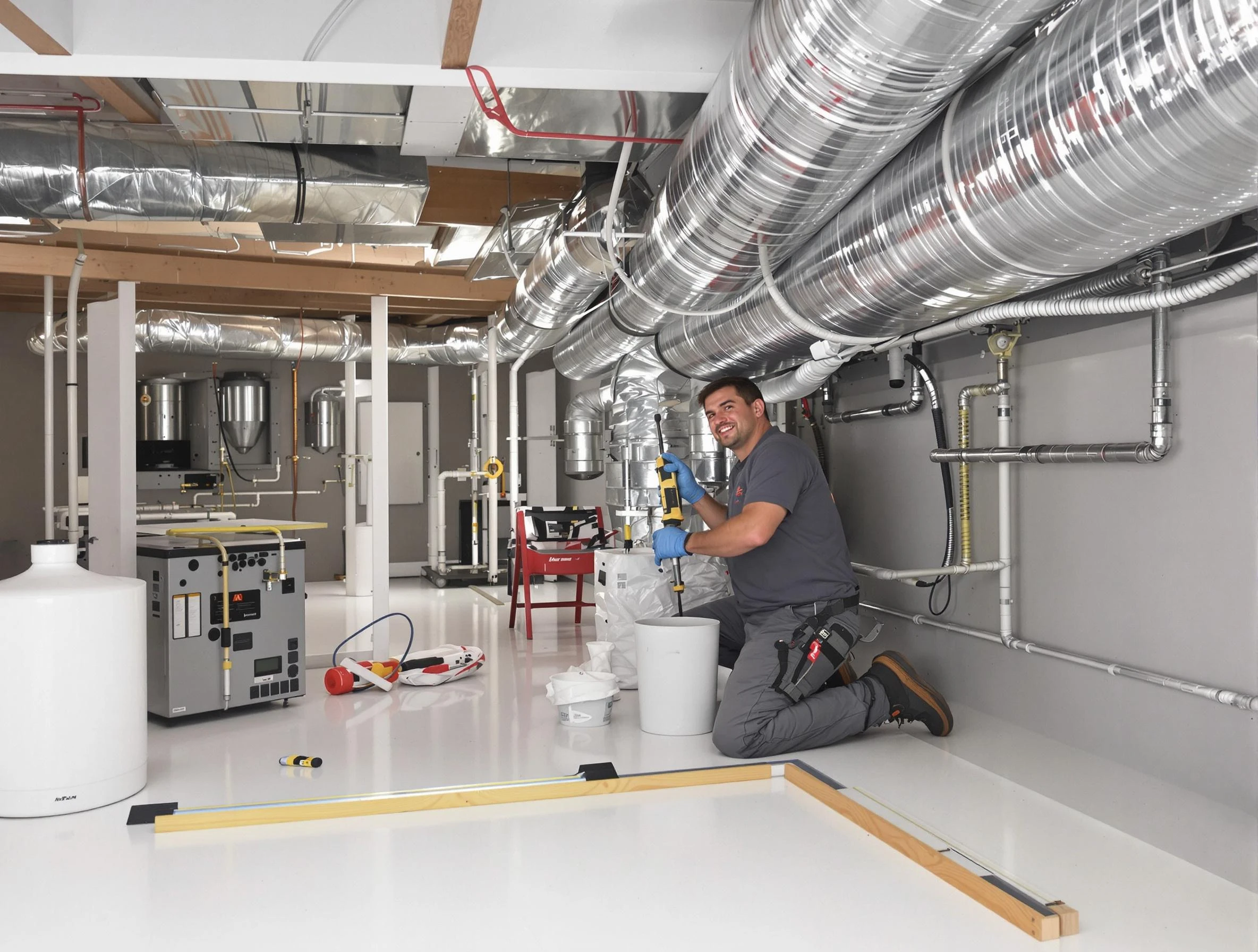 Professional duct sealing service by Dracut Air Duct Cleaning in Dracut