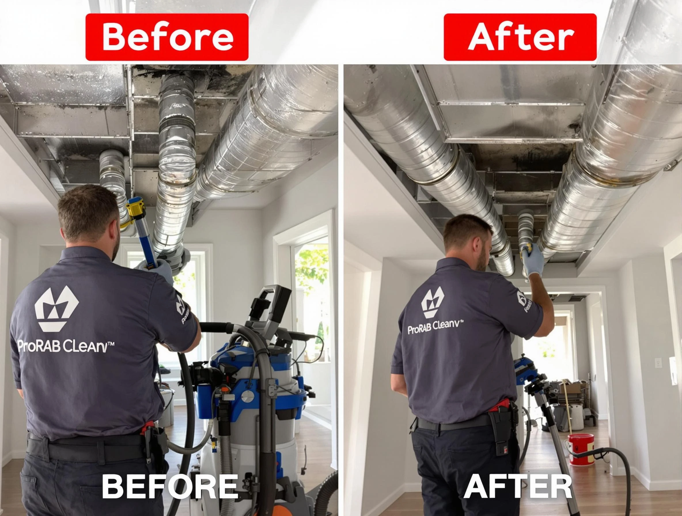 Dracut Air Duct Cleaning expert performing thorough residential duct cleaning in a Dracut home